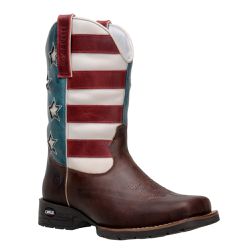 Bota Texana Masculina De Bico Quadrado U.S.A Estre... - JM Country