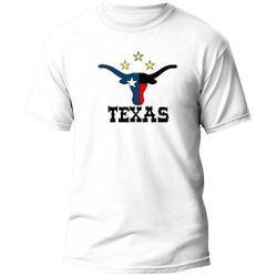 Camiseta Country Texas Branca 100% Algodão - 017 - JM Country