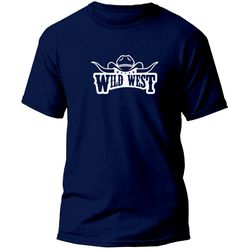 Camiseta Country Wild West Azul 100% Algodão - 031 - JM Country