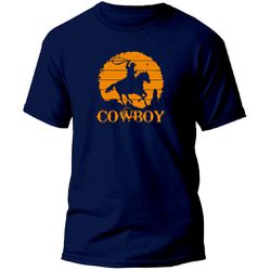 Camiseta Country Cowboy Azul 100% Algodão - 030 - JM Country