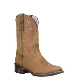 Bota Texana Masculina Couro Crazy Horse Castor Bic... - JM Country