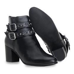 Bota Cano Curto Feminina Country Bico Fino Couro L... - JM Country