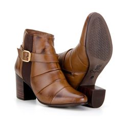 Bota Country Feminina Cano Curto Salto Alto Couro ... - JM Country