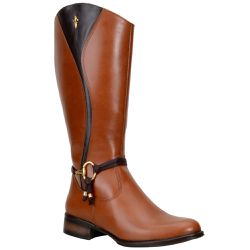 Bota Montaria Feminina Couro Caramelo - 3005-Caram... - JM Country