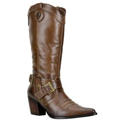 Bota Texana Country Feminina Bico Fino Detalhes de... - JM Country