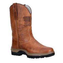 Bota Texana Masculina Bico Redondo Couro Legítimo ... - JM Country
