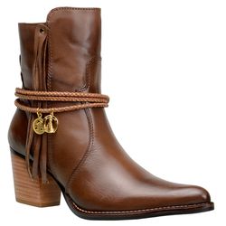 Bota Country Feminina Cano Curto Couro Legítimo So... - JM Country