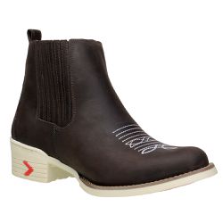 Botina Masculina Couro Legítimo Crazy Horse Café C... - JM Country