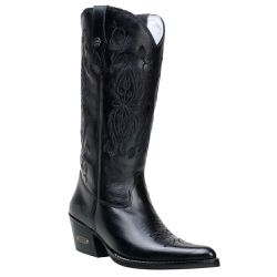 Bota Texana Feminina Bico Fino Couro Legítimo Láte... - JM Country