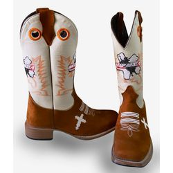 Bota Texana Masculina Couro Legítimo Nobuck Batido... - JM Country