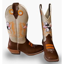 Bota Texana Masculina Couro Legítimo Floater Café ... - JM Country