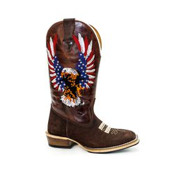 Bota Texana Masculina Bico Quadrado Couro Legítimo... - JM Country