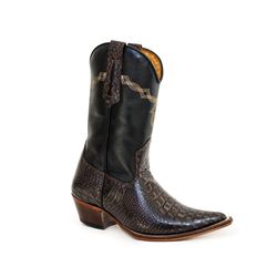 Bota Texana Masculina Bico Fino Couro Dubai Café e... - JM Country