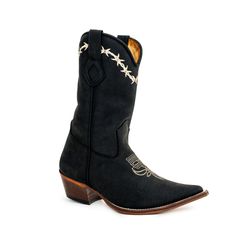 Bota Texana Masculina Bico Fino Couro Bovino Legít... - JM Country