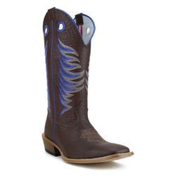 Bota Texana Carrapeta Couro Bovino Tubarão Café Bo... - JM Country