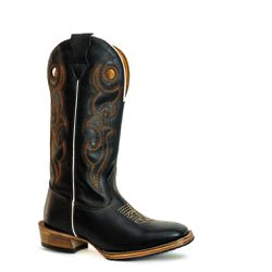 Bota Texana Masculina Bico Quadrado Couro Bovino M... - JM Country