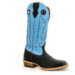Bota Texana Masculina Bico Quadrado Couro Legítimo... - JM Country