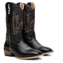 Bota Texana Masculina Bico Quadrado Cano Padrão Co... - JM Country