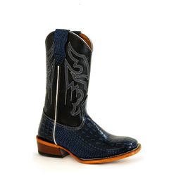 Bota Texana Masculina Bico Quadrado Couro Legítimo... - JM Country