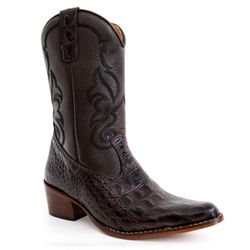 Bota Texana Cano Médio Feminina Country Couro Legí... - JM Country