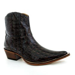 Botina Country Masculina Bico Fino Couro Bovino Le... - JM Country