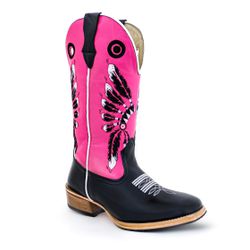 Bota Texana Masculina Couro Legítimo Látego Preto ... - JM Country