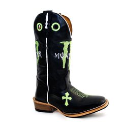 Bota Texana Masculina Couro Legítimo Látego Preto ... - JM Country