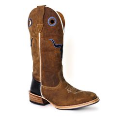 Bota Texana Masculina Couro Legítimo Mustang Tabac... - JM Country