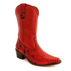 Bota Texana Feminina Cano Médio Couro Legítimo Bov... - JM Country