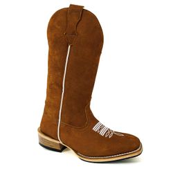 Bota Texana Masculina Couro Legítimo Nobuck Batido... - JM Country