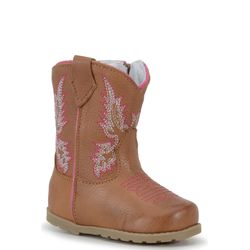 Bota Texana Baby Couro Legítimo Castor Rosa - 054c... - JM Country