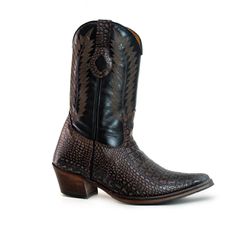 Bota Texana Masculina Bico Fino Couro Bovino Legít... - JM Country
