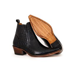 Botina Country Masculina Bico Fino Couro Bovino Le... - JM Country