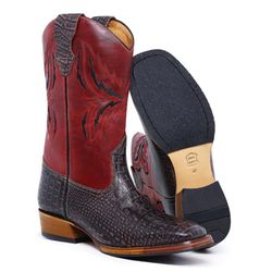 Bota Texana Masculina Bico Quadrado Couro Bovino J... - JM Country