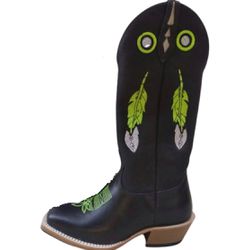 Bota Texana Masculina Couro Legítimo Látego Preto ... - JM Country