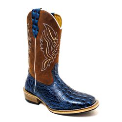 Bota Texana Masculina Bico Quadrado Couro Legítimo... - JM Country