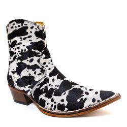 Botina Country Masculina Bico Fino Couro Legítimo ... - JM Country