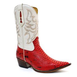 Bota Texana Masculina Bico Fino Couro Floater Marf... - JM Country
