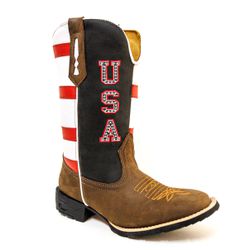 Bota Texana Country Bico Quadrado Couro Legítimo M... - JM Country