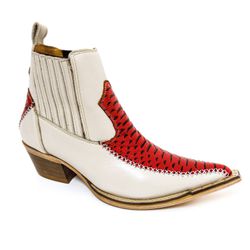 Botina Country Masculina Bico Fino Couro Legítimo ... - JM Country