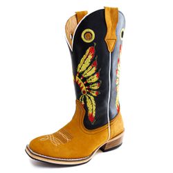 Bota Texana Masculina Couro Legítimo Bovino Látego... - JM Country