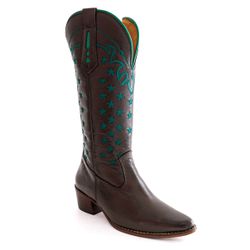Bota Texana Feminina Country Couro Legítimo Bovino... - JM Country