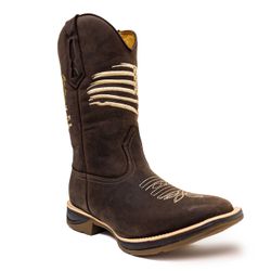 Bota Texana Masculina Couro Bovino Legítimo Mustan... - JM Country