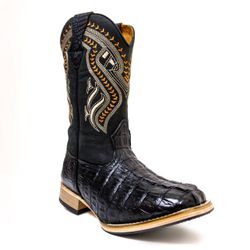 Bota Texana Masculina Bico Quadrado Couro Exótico ... - JM Country