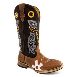 Bota Texana Masculina Couro Legítimo Bovino Crazy ... - JM Country