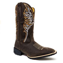 Bota Texana Masculina Cano Padrão Couro Legítimo M... - JM Country