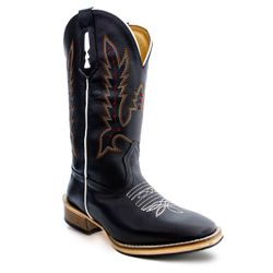 Bota Texana Masculina Bico Quadrado Cano Padrão Co... - JM Country