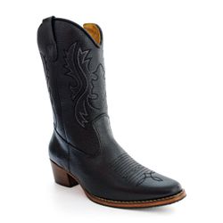 Bota Texana Cano Médio Feminina Country Couro Legí... - JM Country