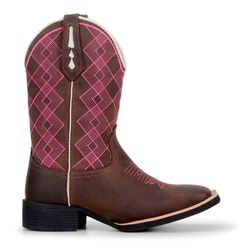 Bota Texana Country Feminina Bico Quadrado Couro B... - JM Country