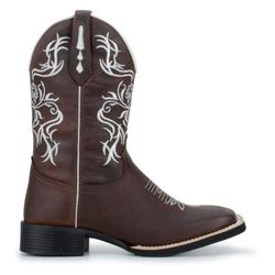 Bota Texana Country Feminina Bico Quadrado Couro B... - JM Country